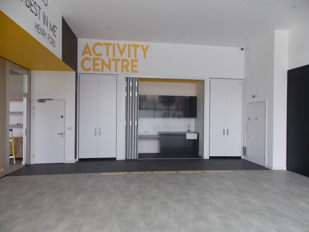 Activity centre kitchenette area