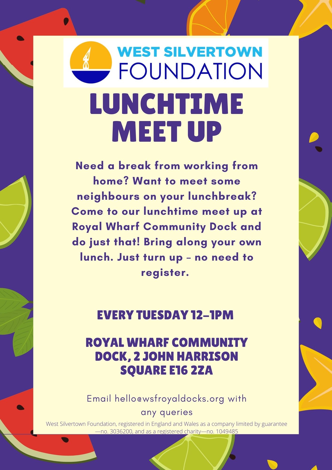 Lunchtime meet up poster