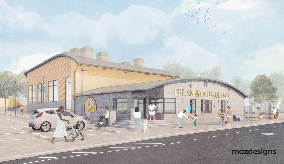 Proposed Front of BV Hall